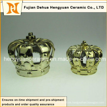 Superficie de cerámica Crown Crown Candle Holders